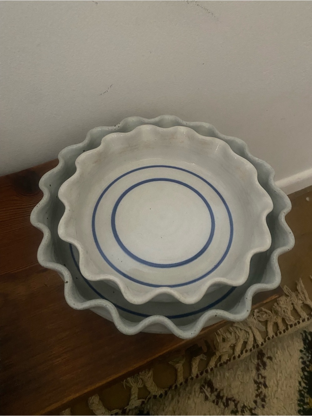 Two Beautiful Ceramic Pie Dishes